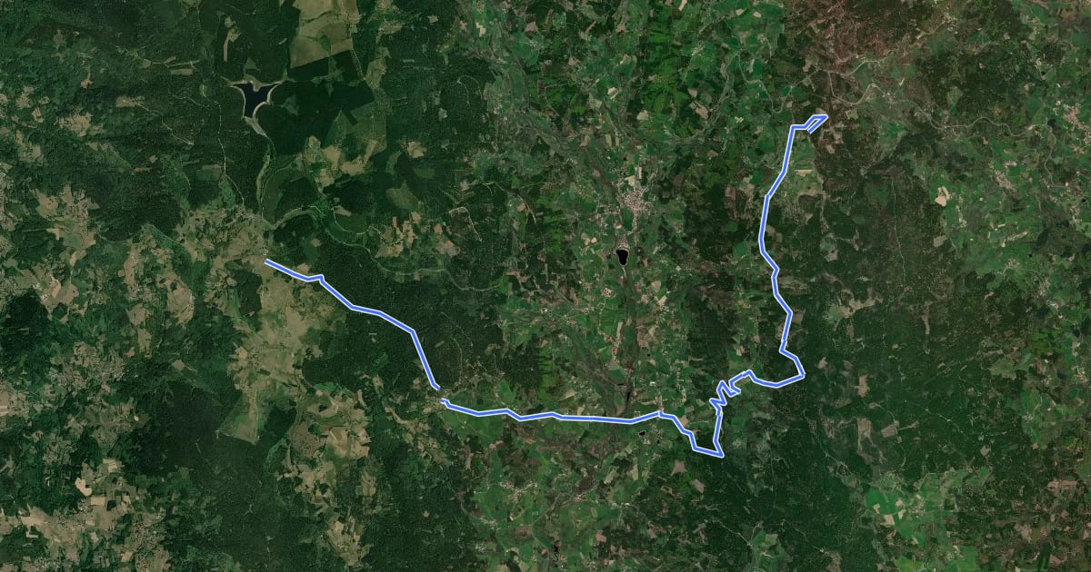 Маршрут Les Pradeaux / Col de la croix de l'homme mort (42) на спутниковом снимке