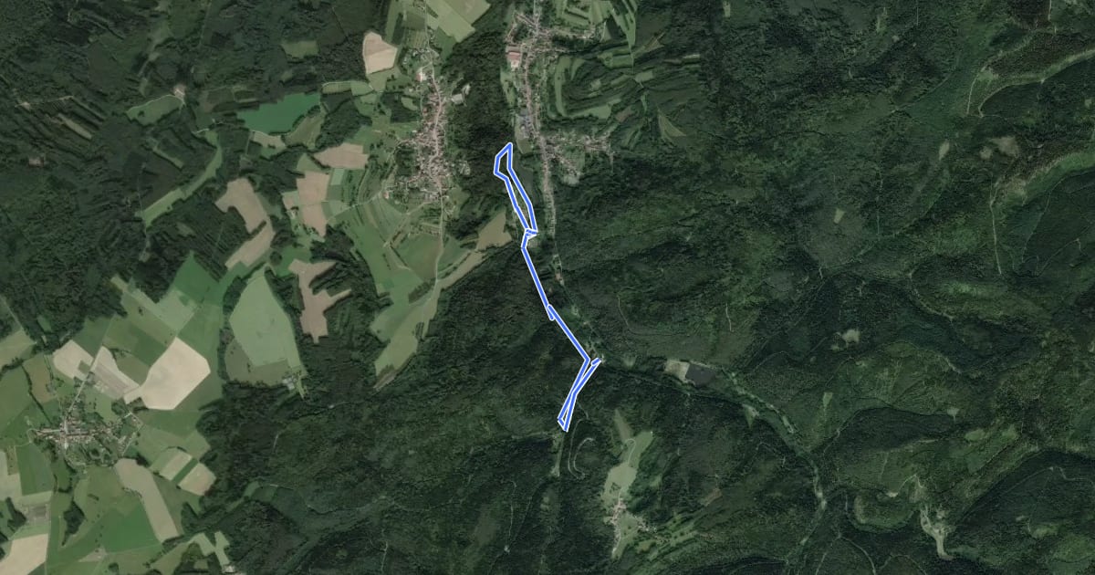 Маршрут Les Promenades du Val на спутниковом снимке