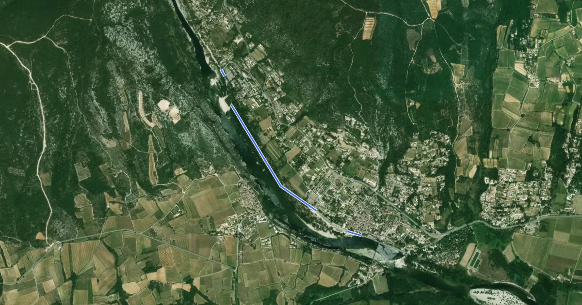 Маршрут Les Quais - Sauze на спутниковом снимке