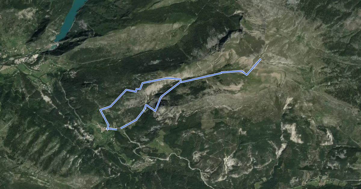 Маршрут Les Quatre Termes, sommet du Teillon (1 893 m) на спутниковом снимке