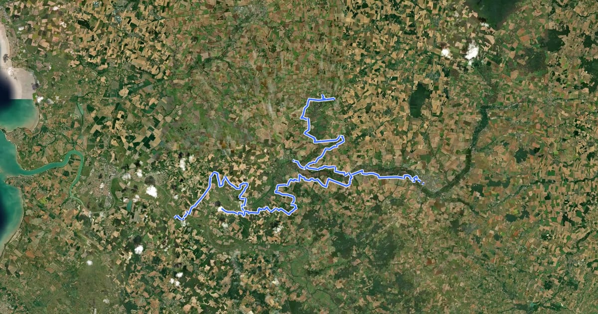 Маршрут Les Rives de Boutonne на спутниковом снимке