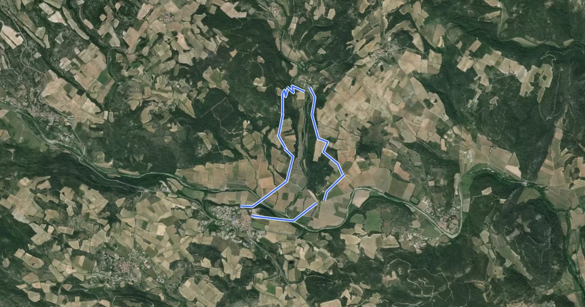 Маршрут Les rives de la Cessière на спутниковом снимке