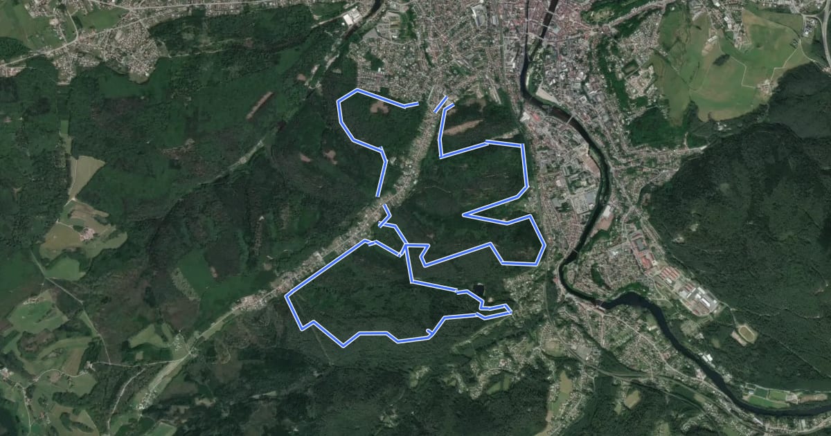 Маршрут Les Roches d'Olima на спутниковом снимке