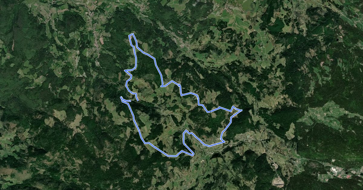Маршрут Les Roches de la Moulure на спутниковом снимке