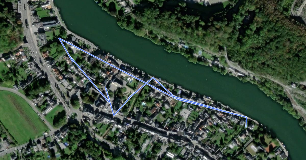 Маршрут Les Ruelles на спутниковом снимке