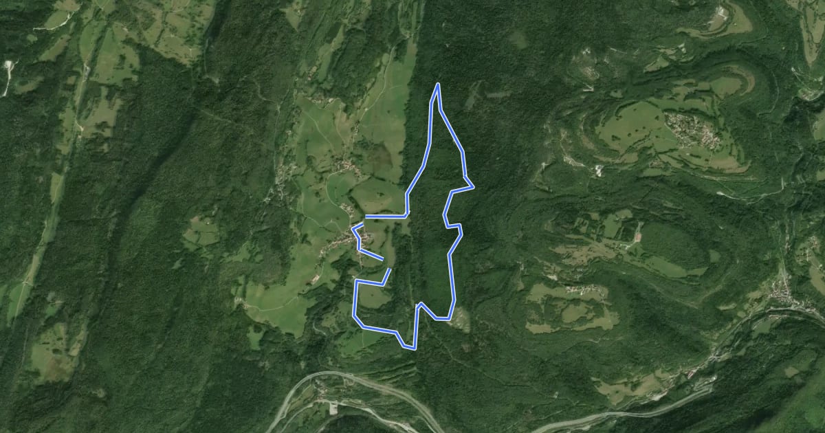 Маршрут Les Ruines de la Serra на спутниковом снимке