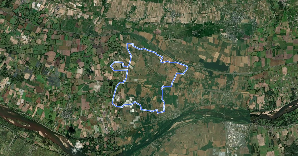 Маршрут Les serres - Chouzé-sur-Loire на спутниковом снимке