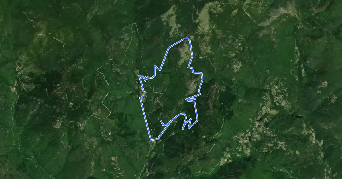 Маршрут Les serres et la vallée de Coudoulous на спутниковом снимке