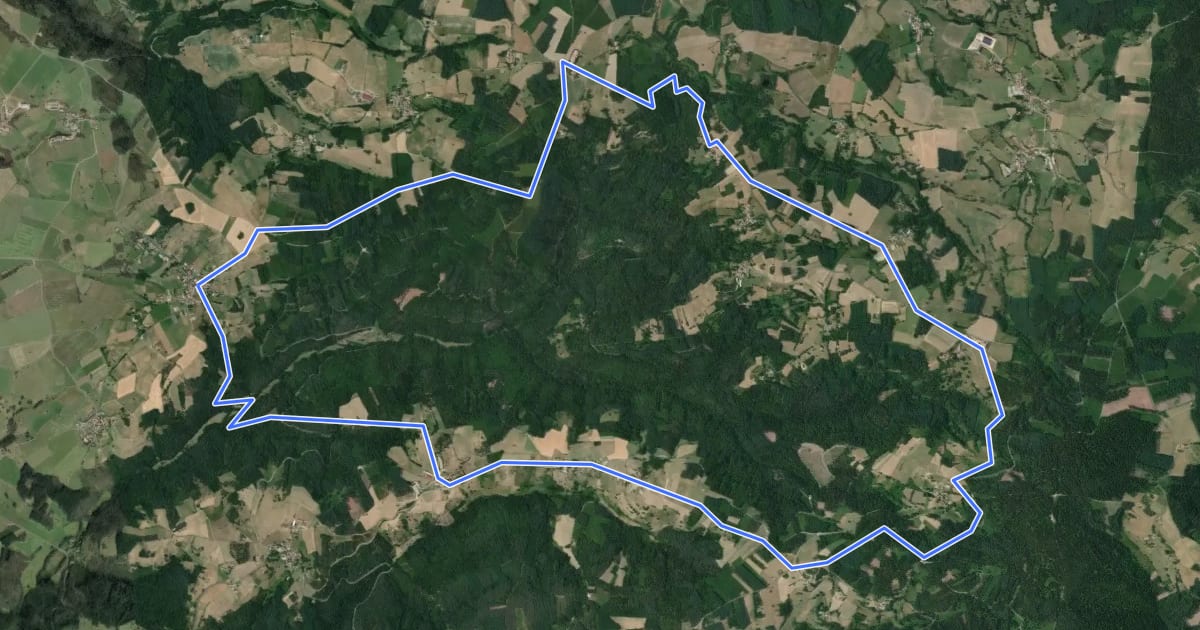 Маршрут Les Trois Vallees на спутниковом снимке