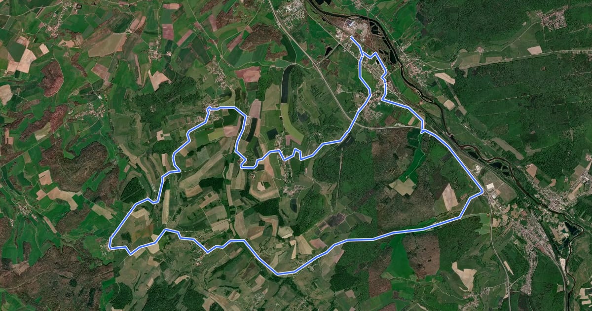 Маршрут Les Vergers des Vosges на спутниковом снимке