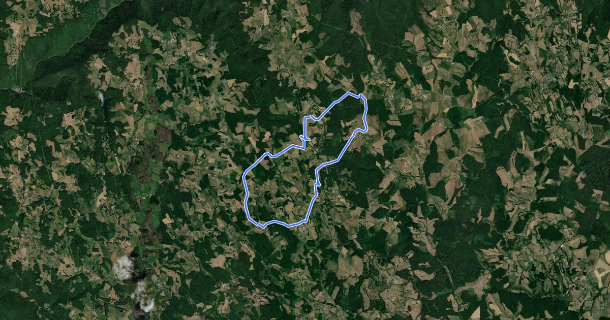 Маршрут Les vieux chemins d'Auvergne на спутниковом снимке