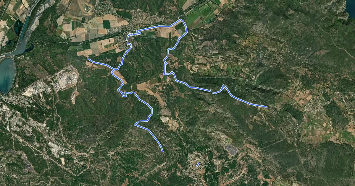 Маршрут Les Villages на спутниковом снимке