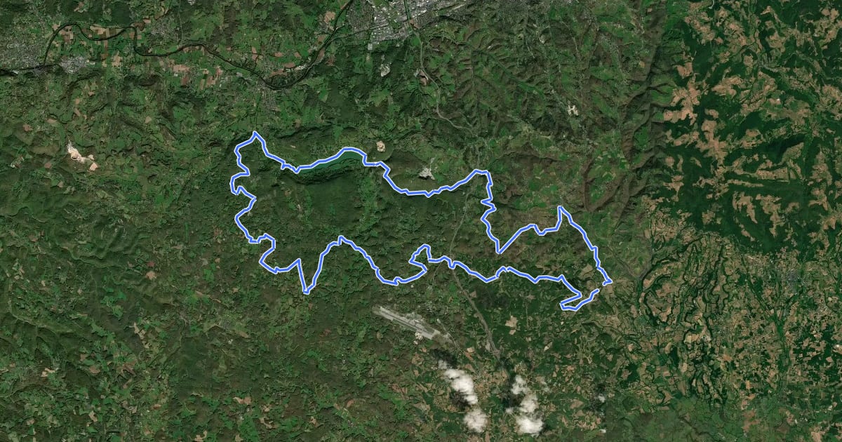 Маршрут Les Villages du Causse Corrézien на спутниковом снимке