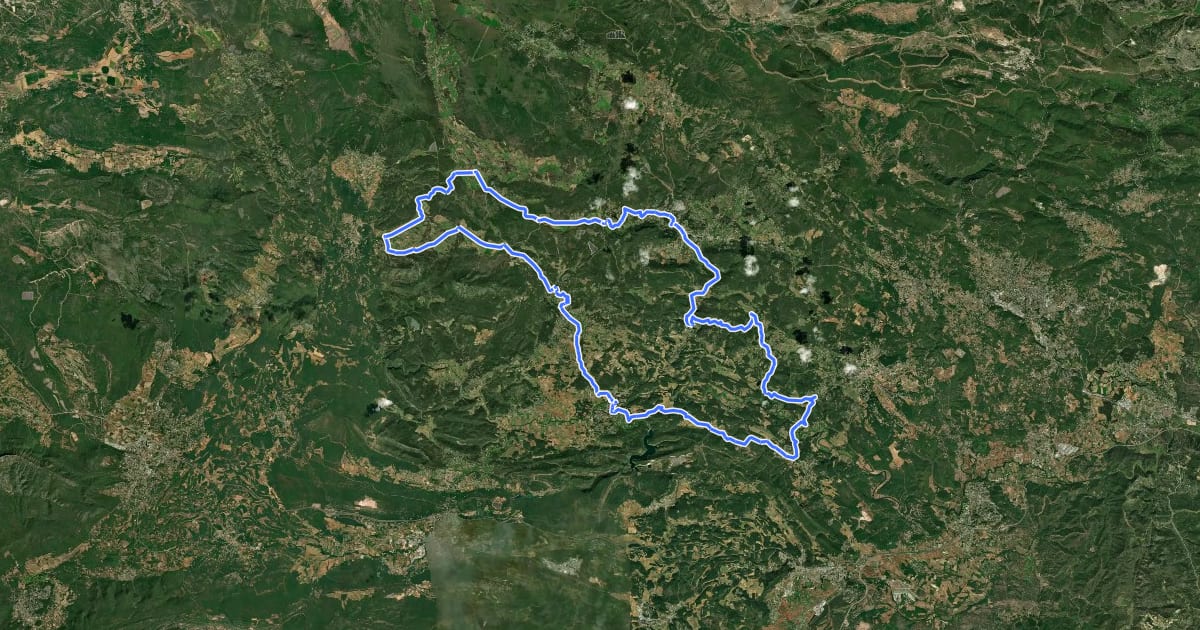 Маршрут Les villages historiques du Var на спутниковом снимке