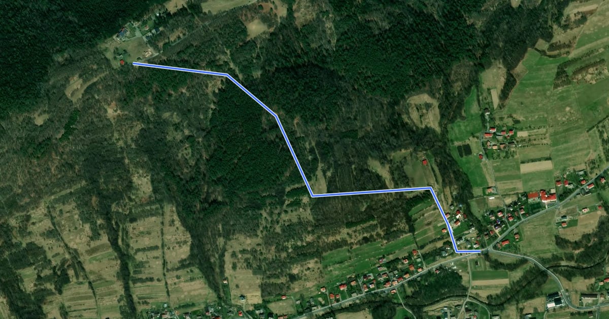 Маршрут Śleszowice - Śleszowice Gronie на спутниковом снимке