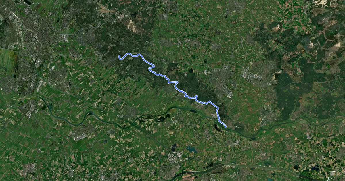 Маршрут Let de Stigterpad на спутниковом снимке