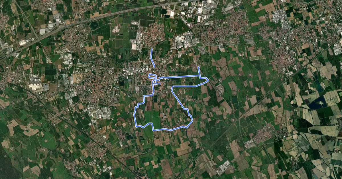 Маршрут LET3 - Arte storia e agricoltura на спутниковом снимке