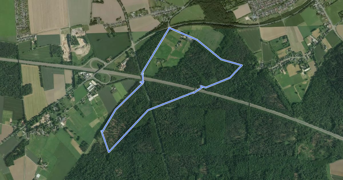 Маршрут Leucht Nord Rundweg A7 на спутниковом снимке
