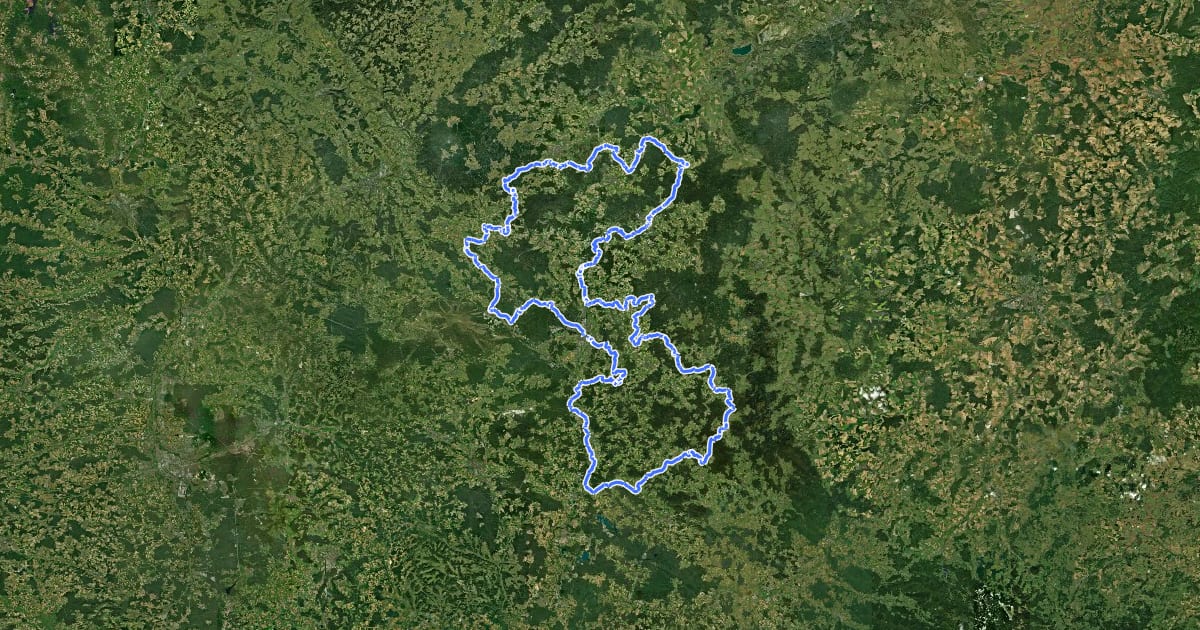 Маршрут Leuchtenberger Tour на спутниковом снимке
