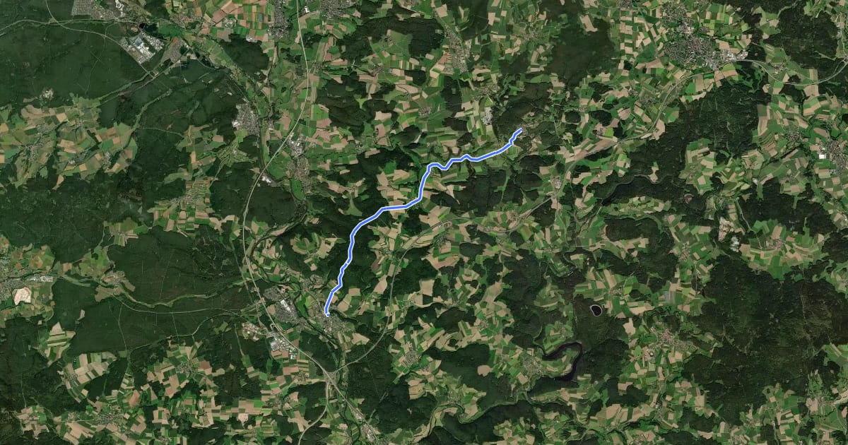 Маршрут Leuchtenbergweg на спутниковом снимке