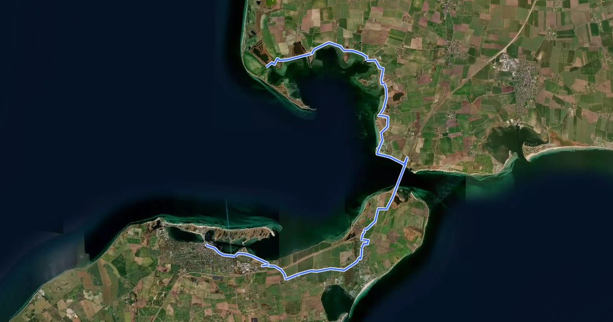 Маршрут Leuchtturmtour на спутниковом снимке