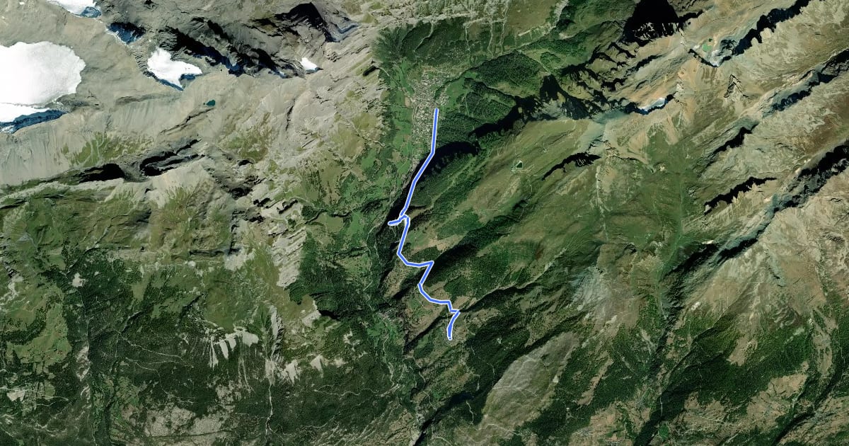 Маршрут Leukerbad Albinen на спутниковом снимке