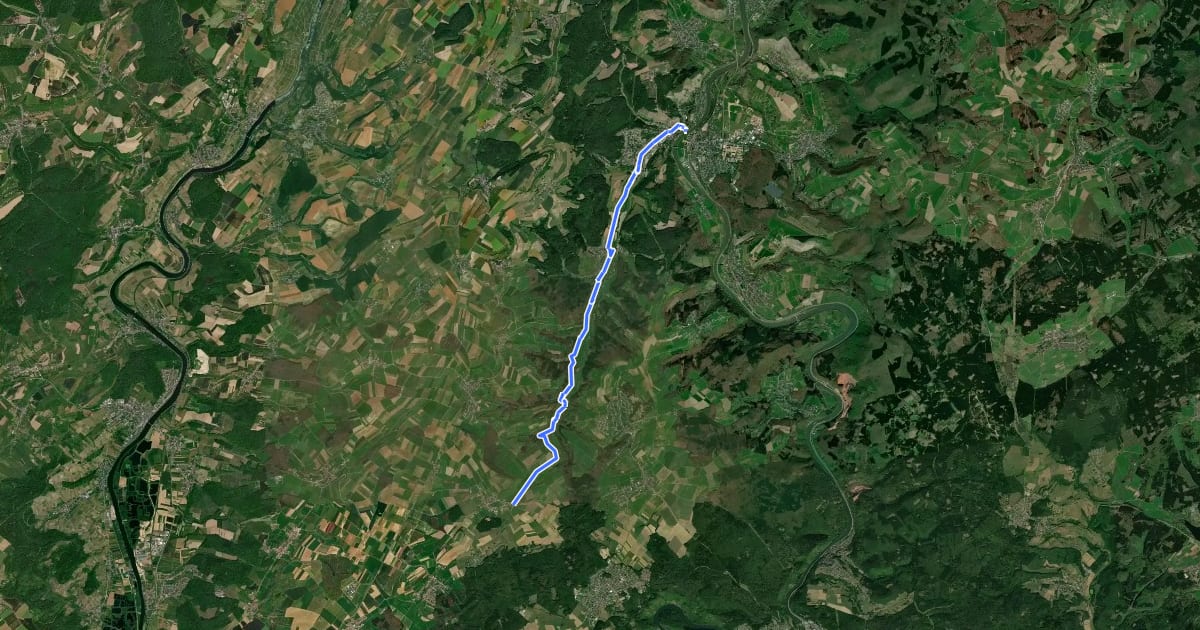 Маршрут Leuktal-Radweg на спутниковом снимке