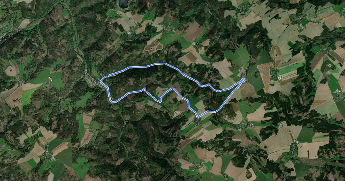 Маршрут Leutenberg Rundweg 5 на спутниковом снимке