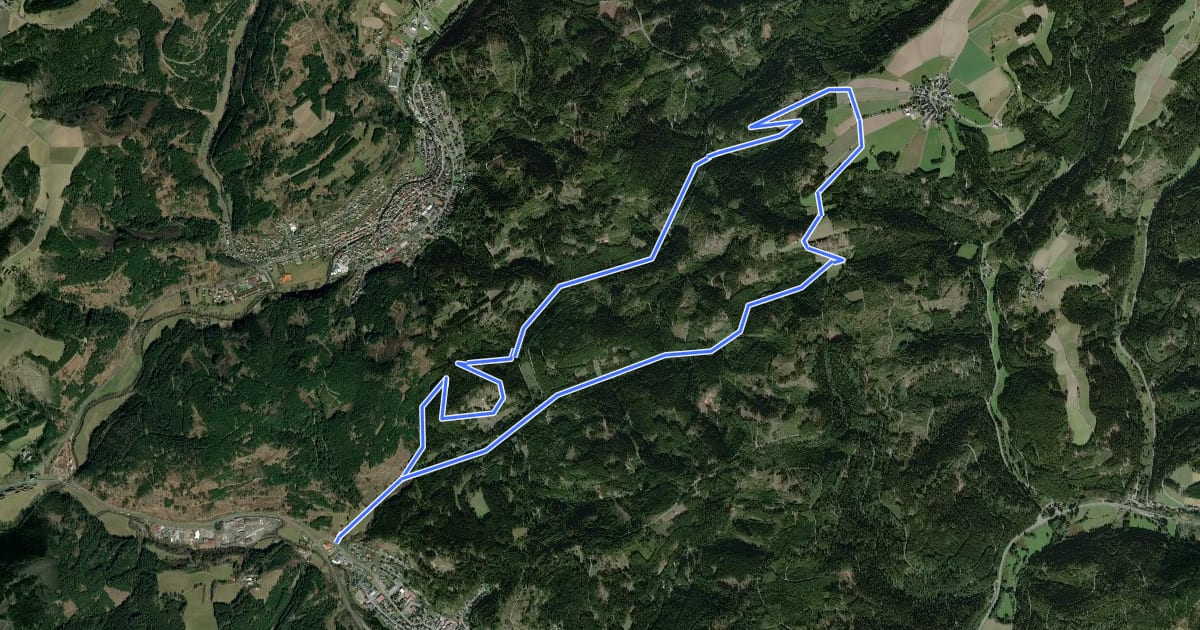 Маршрут Leutnitztal-Weg RT 12 на спутниковом снимке