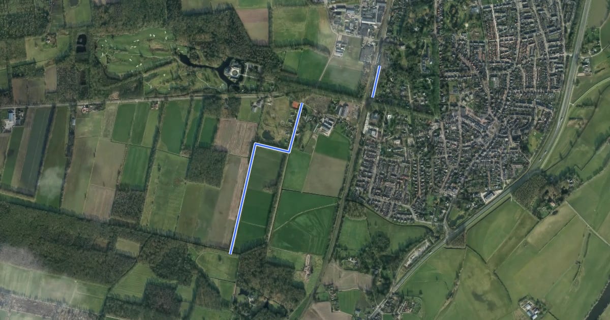 Маршрут Leuvenschepad Aanlooproute на спутниковом снимке