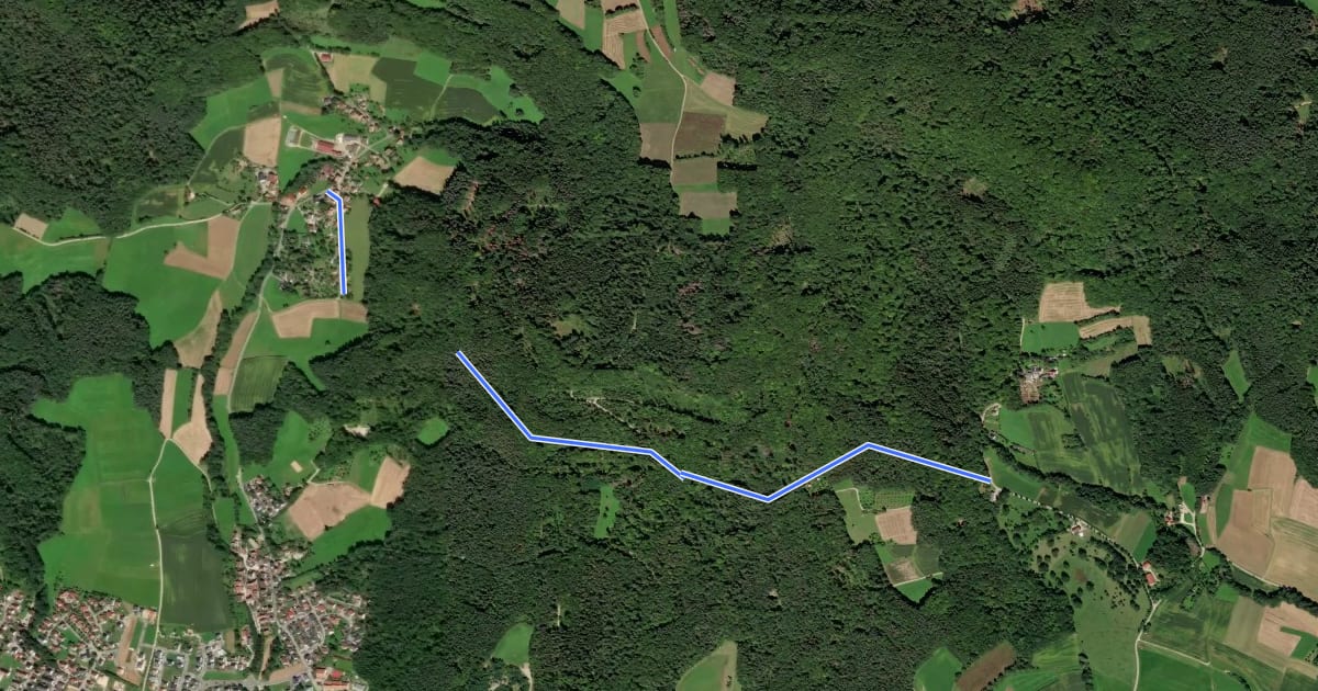 Маршрут Leuzenberg – Wasserwerk Altensittenbach на спутниковом снимке