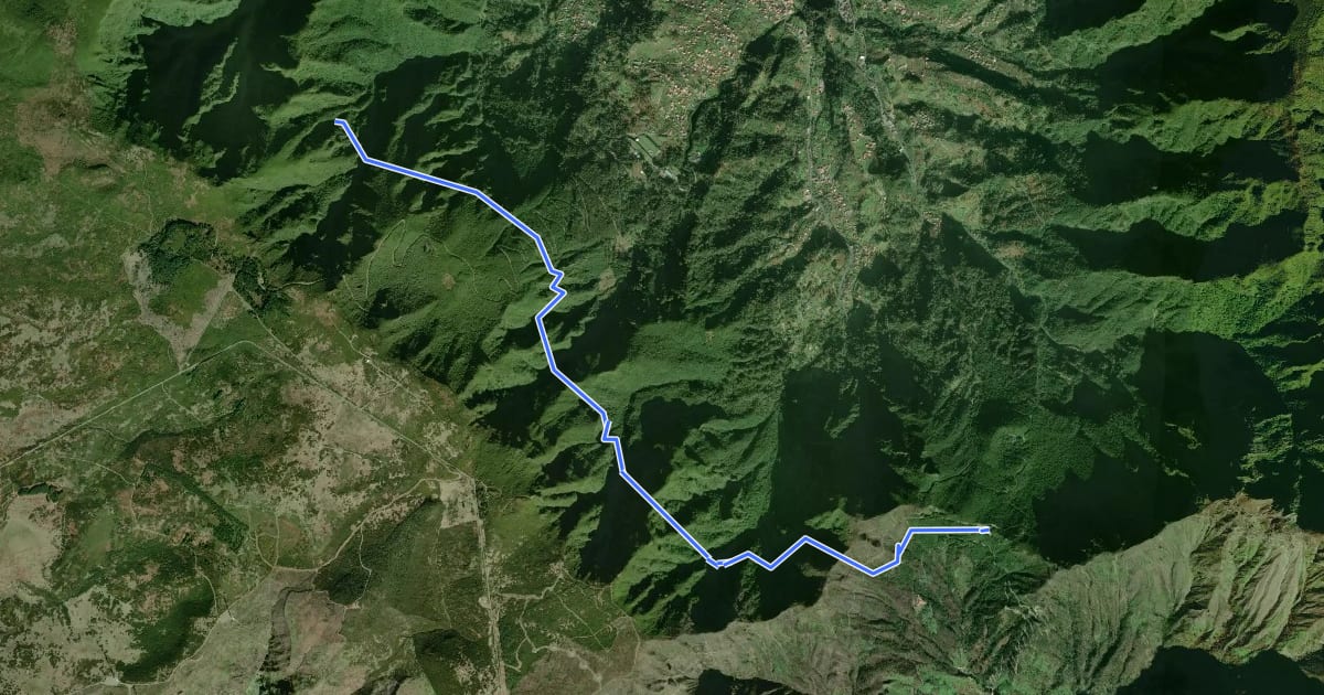 Маршрут Levada do Norte (Nord) на спутниковом снимке