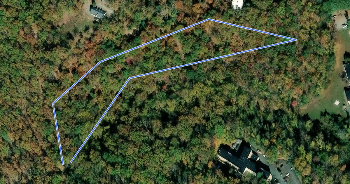 Маршрут Lewis Mountain Loop на спутниковом снимке