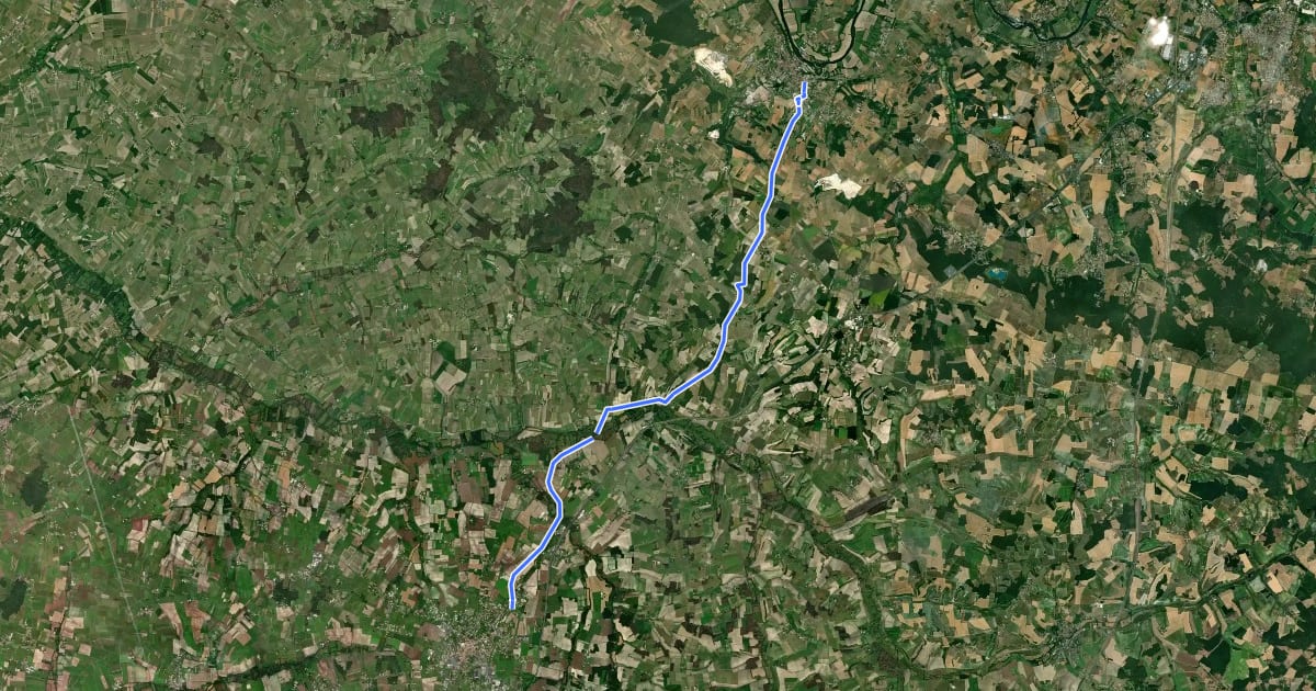 Маршрут liaison Barbezieux-Saint-Hilaire - Châteauneuf-sur-Charente на спутниковом снимке