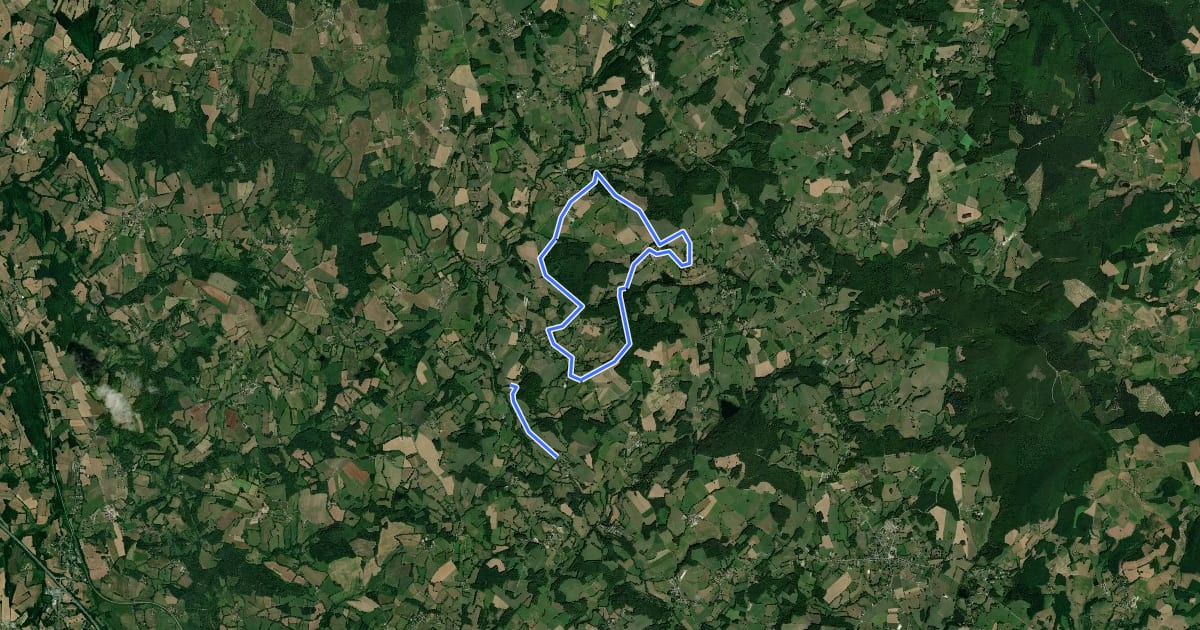 Маршрут Liaison Circuit du Puy de Grammont - Circuits de la commune de Saint-Méard на спутниковом снимке