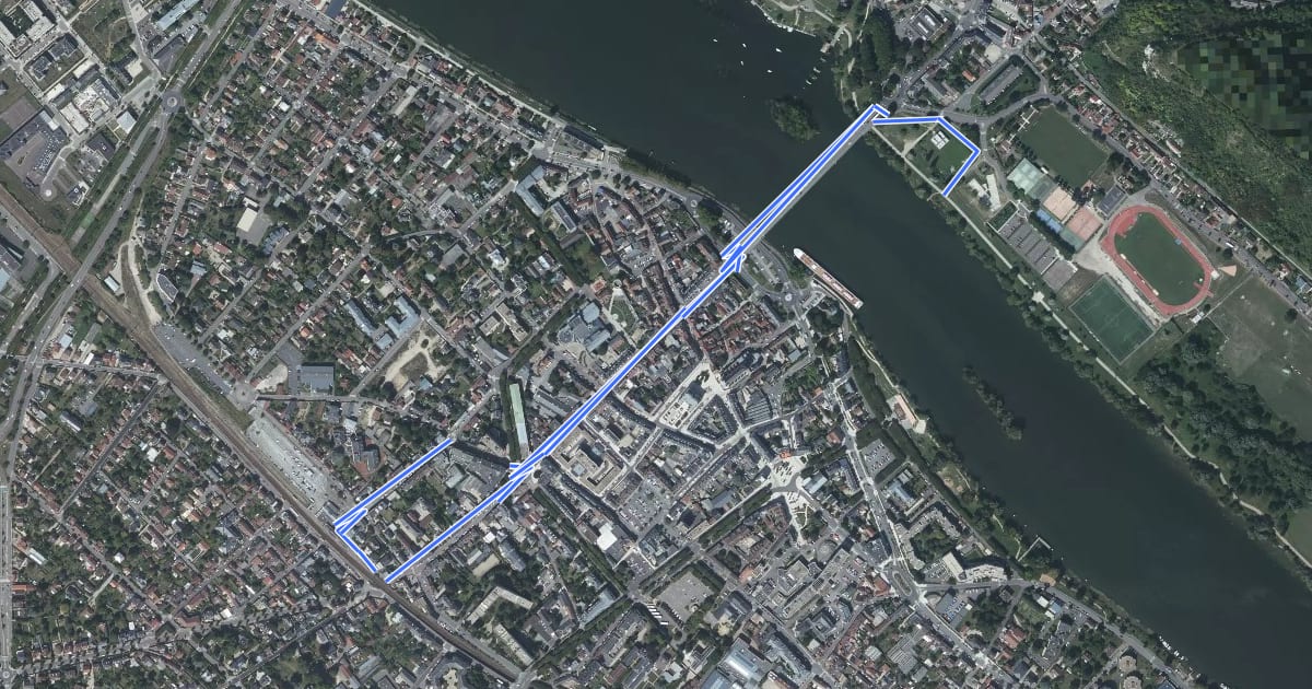 Маршрут Liaison Gare de Vernon на спутниковом снимке