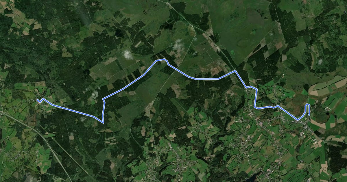 Маршрут Liaison L44A-Vennbahn на спутниковом снимке
