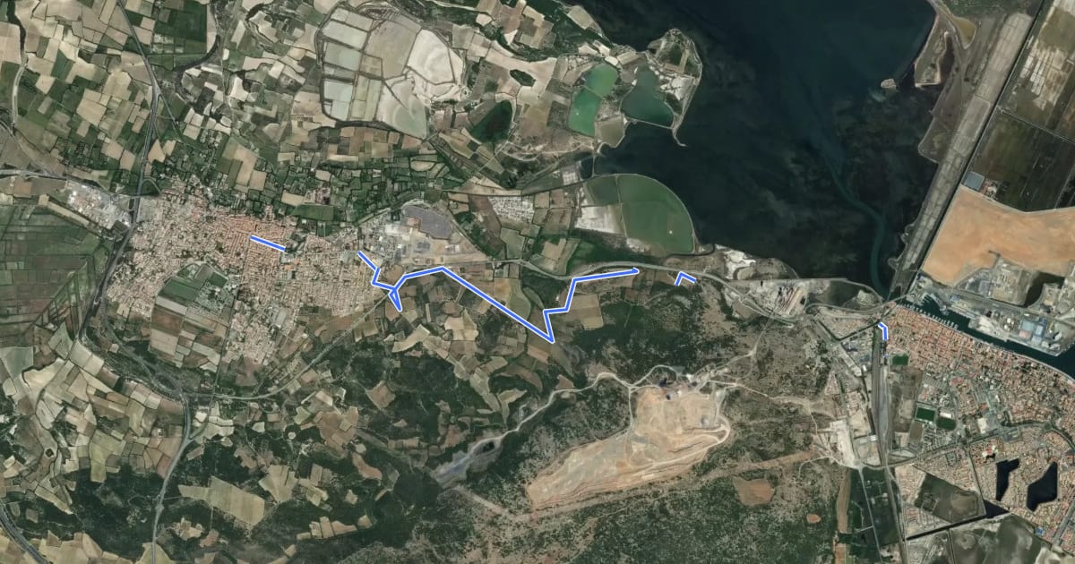 Маршрут Liaison Sigean-Port-la-Nouvelle (projet) на спутниковом снимке