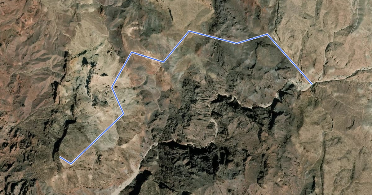 Маршрут Liberty Bell Arch Trail на спутниковом снимке