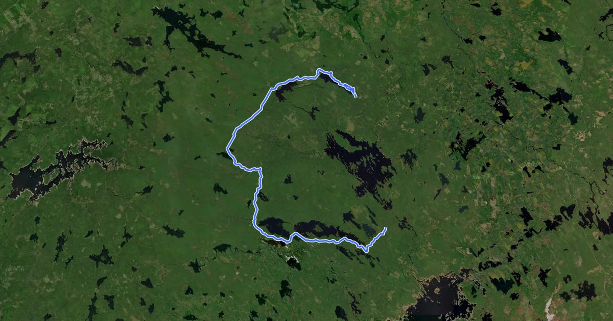 Маршрут Liberty Lake Loop на спутниковом снимке