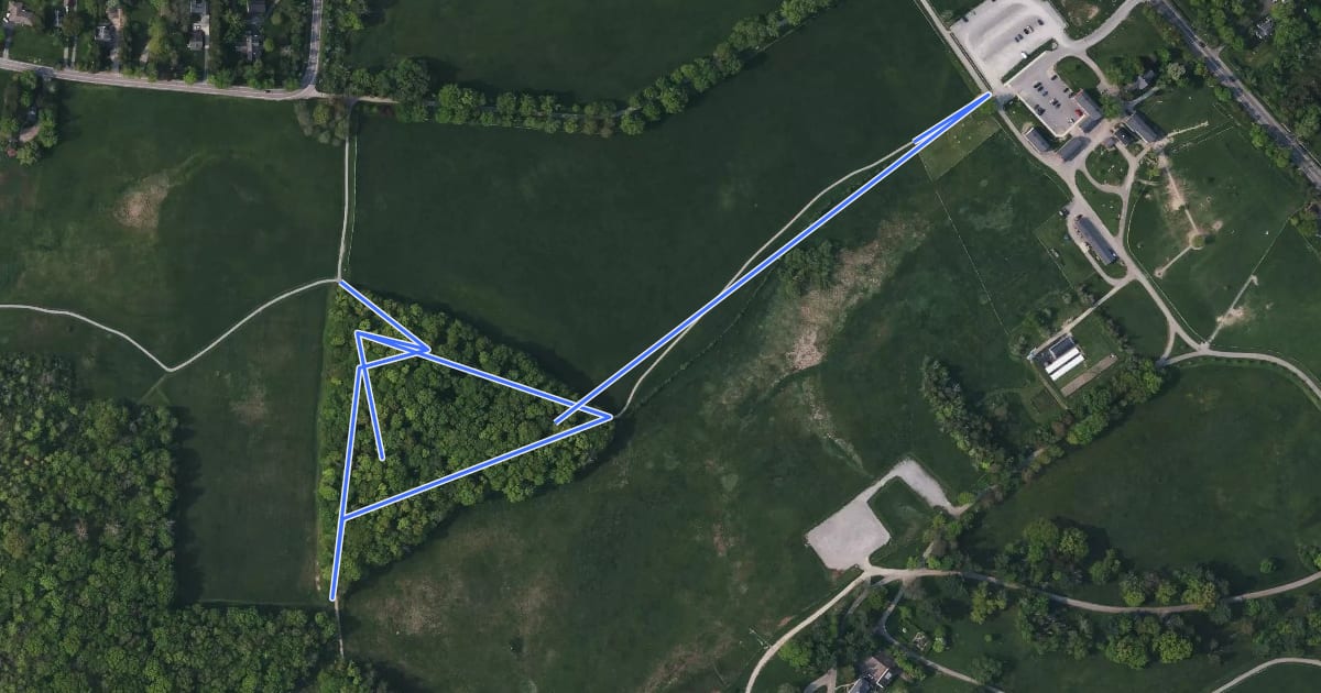 Маршрут Library Trail на спутниковом снимке