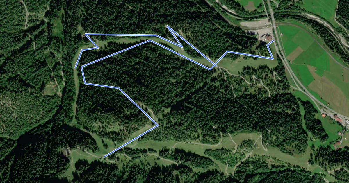 Маршрут Lichte Trail на спутниковом снимке