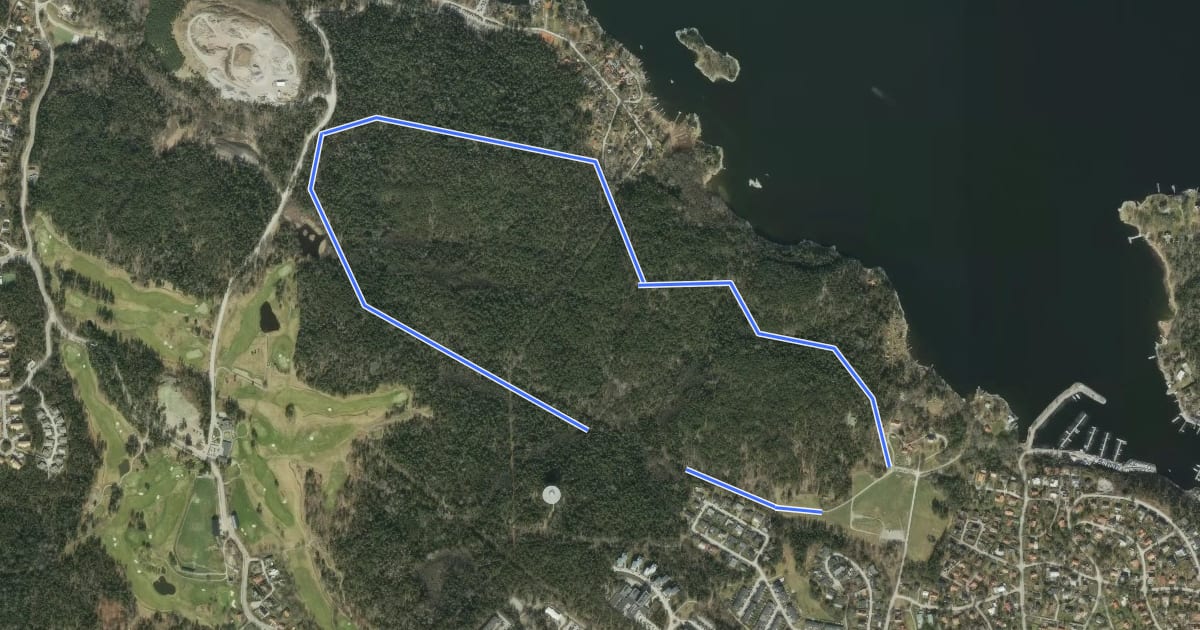 Маршрут Lidingölstafetten 4 km на спутниковом снимке