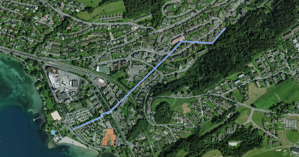 Маршрут Lido - Würzenbach на спутниковом снимке