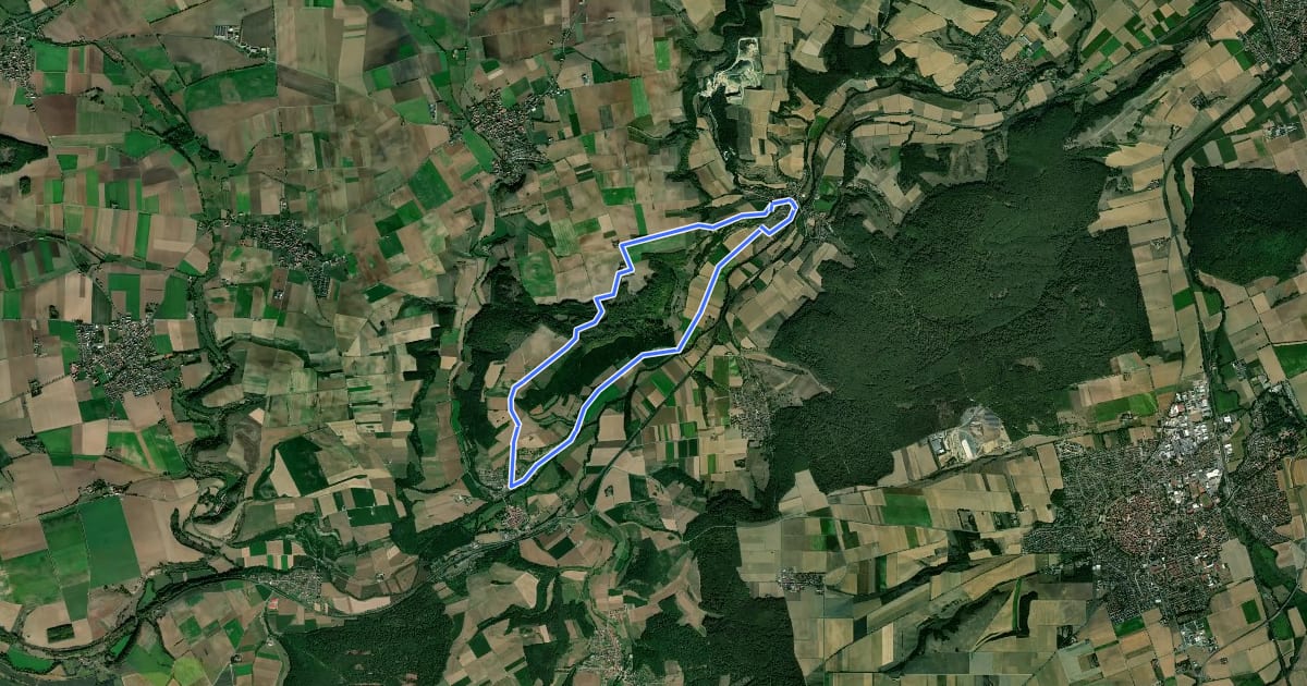 Маршрут Liebenau Rundweg Li3 на спутниковом снимке
