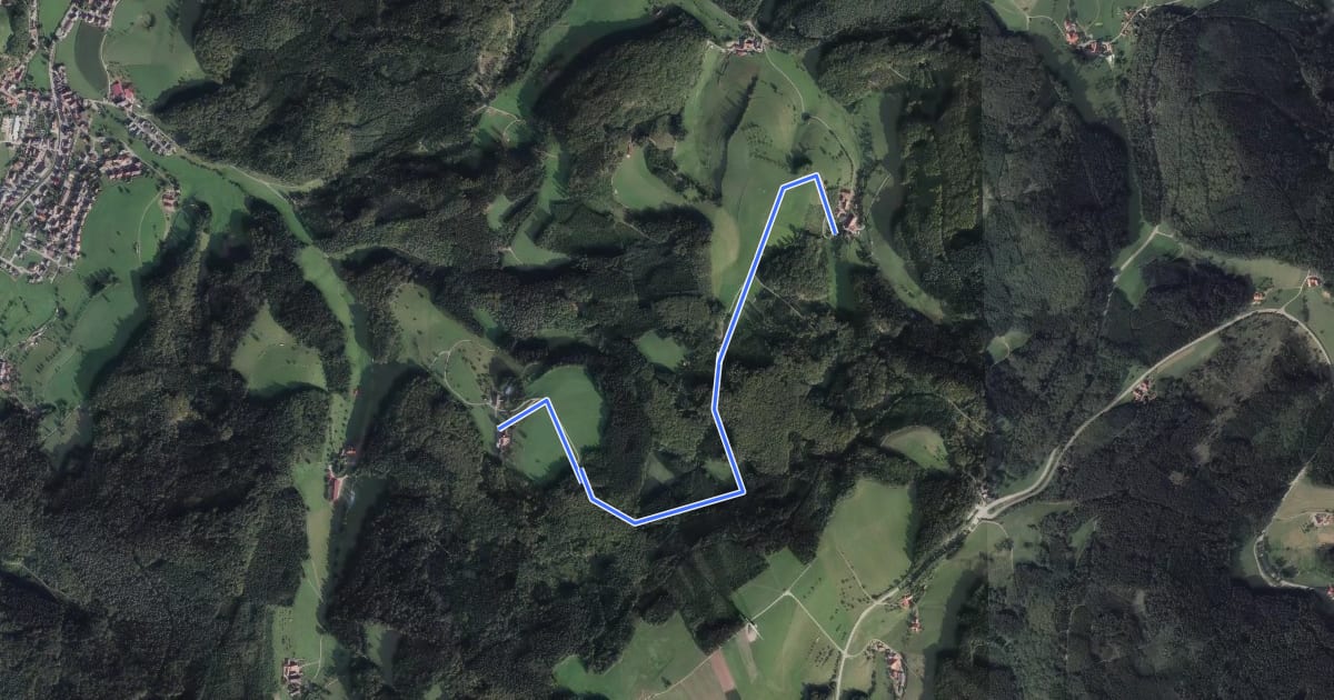 Маршрут Lieberatsberg - Oberer Durenbach на спутниковом снимке