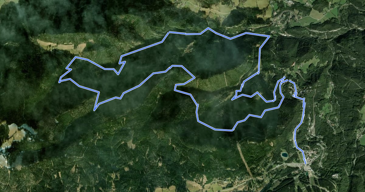 Маршрут Liechtenstein-Strecke на спутниковом снимке
