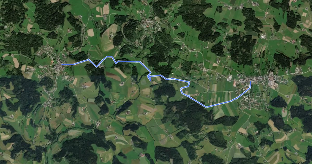 Маршрут Liederweg на спутниковом снимке