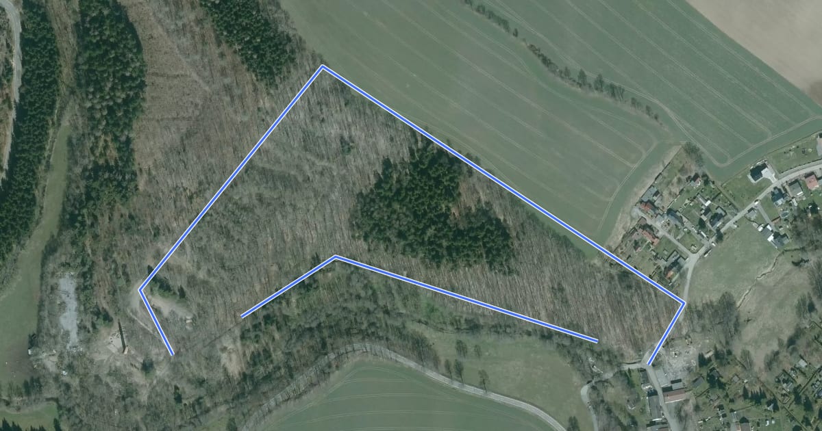 Маршрут Liederweg на спутниковом снимке