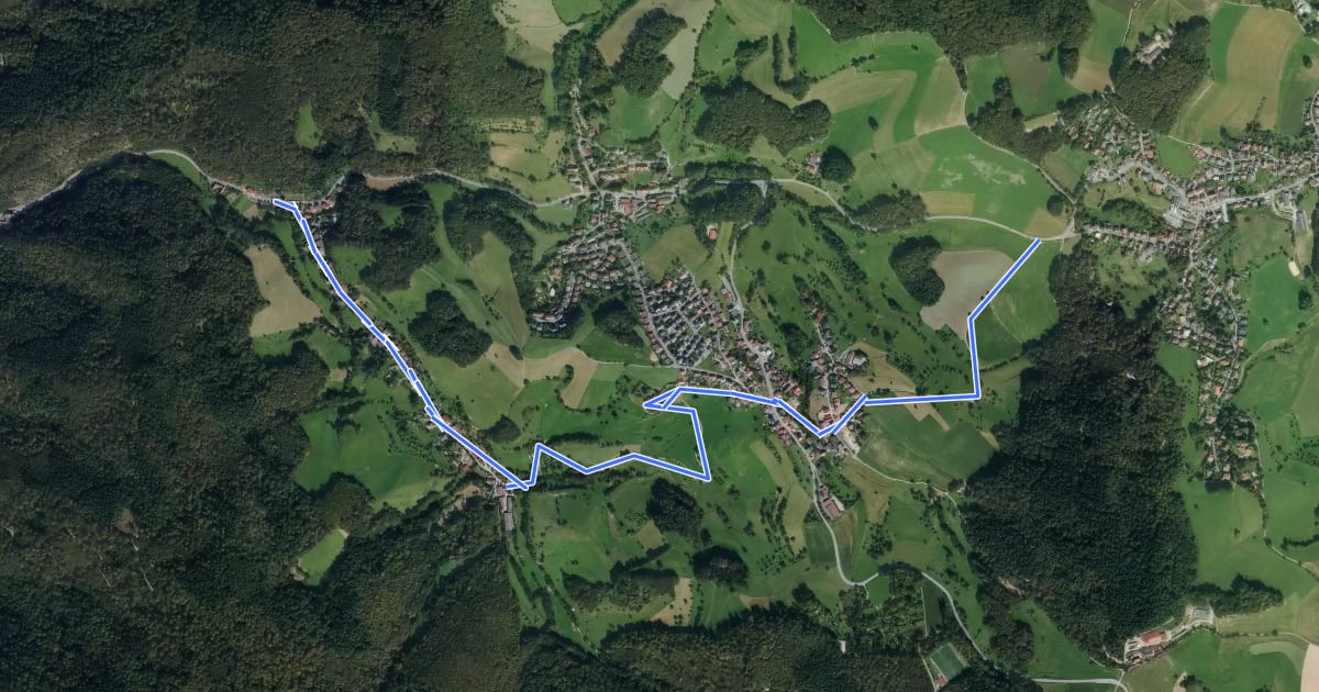 Маршрут Liederweg I на спутниковом снимке